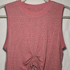 Lululemon Cinch Me Up Tank Top Cherry Tint Veil Pattern Women's Size 8 Excellent